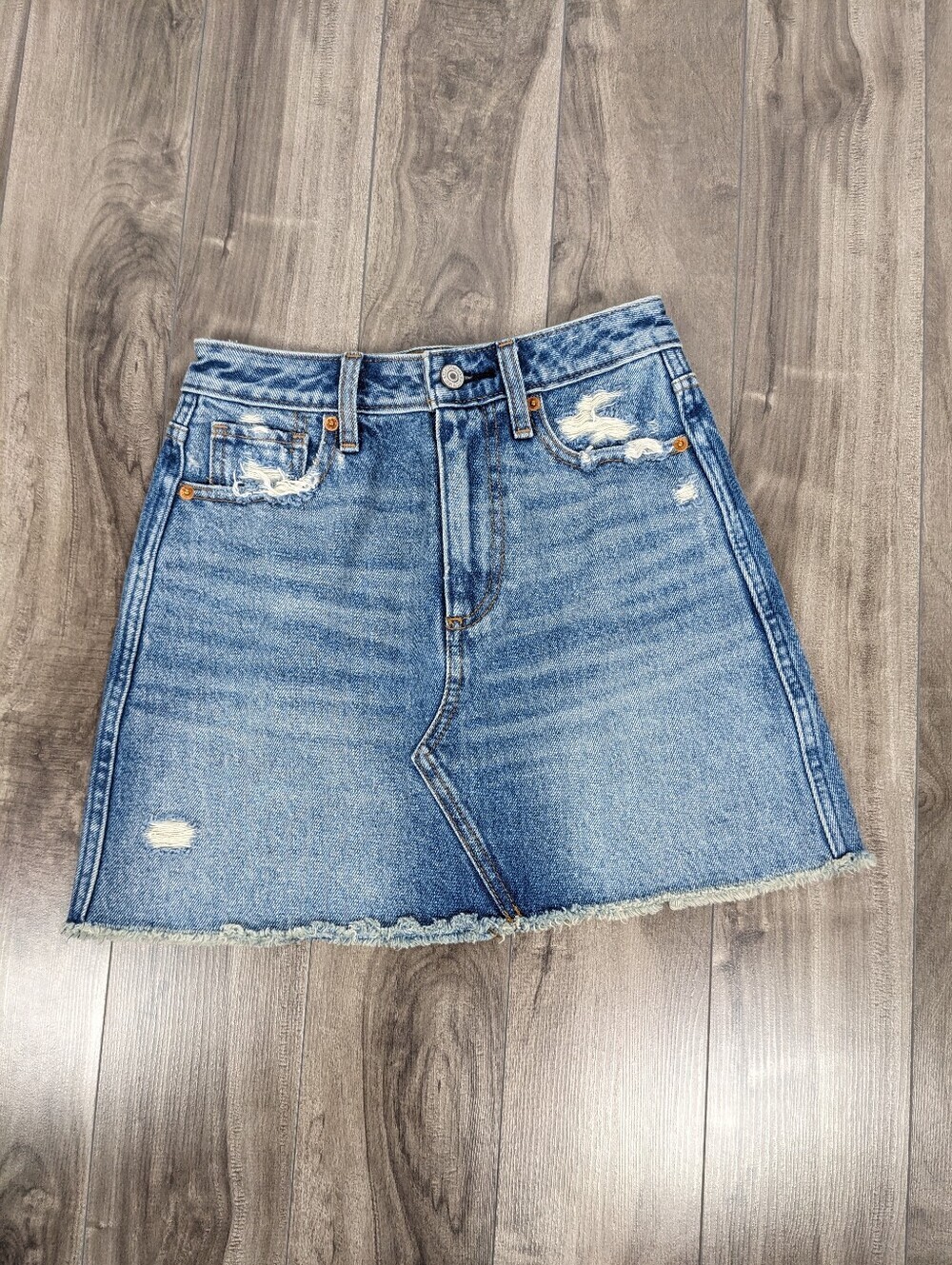 Abercrombie & Fitch Mini Denim Skirt Natural Rise Skirt Size 24
